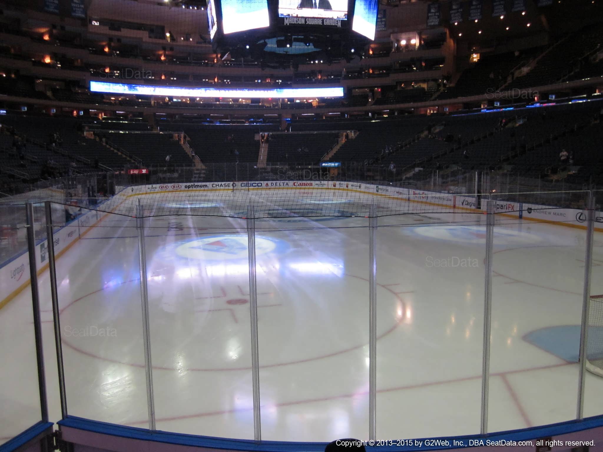 Seat view from section 7 at Madison Square Garden, home of the New York Rangers