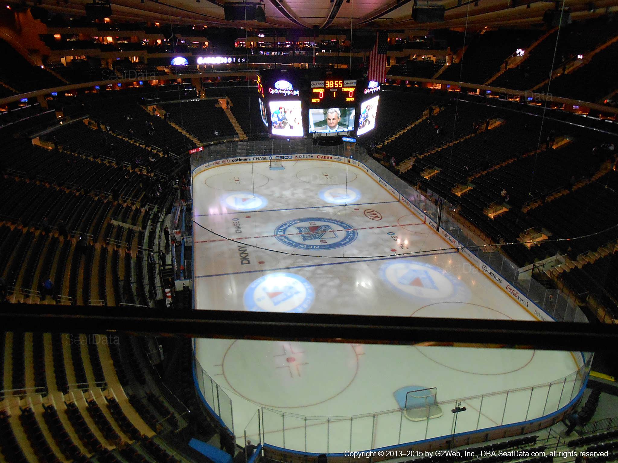 Seat view from section 319 at Madison Square Garden, home of the New York Rangers