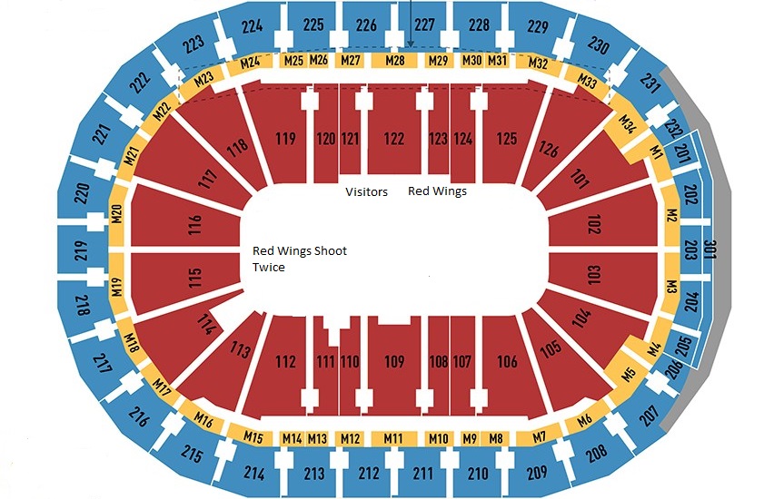 Little Caesars Arena Seating Chart, Detroit Red Wings.