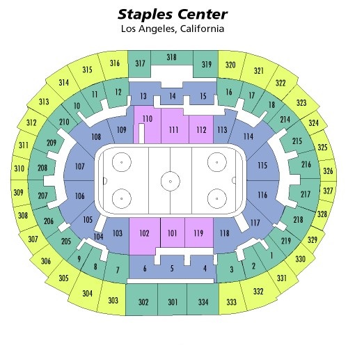 Staples Center Seating Chart, Los Angeles Kings