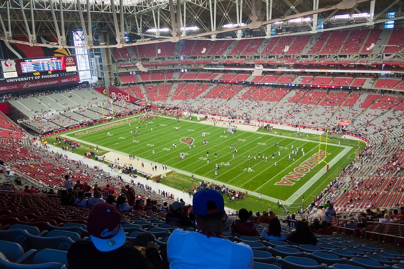 Photo taken from the terrace level seats at State Farm Stadium during an Arizona Cardinals home game.