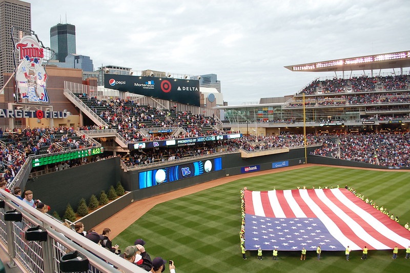 Photo of the Supercuts Super Seats in right field at Target Field.