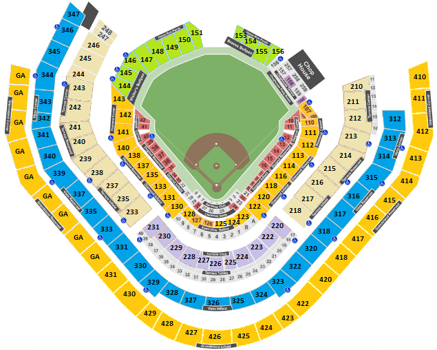 Truist Park Seating Chart, Atlanta Braves