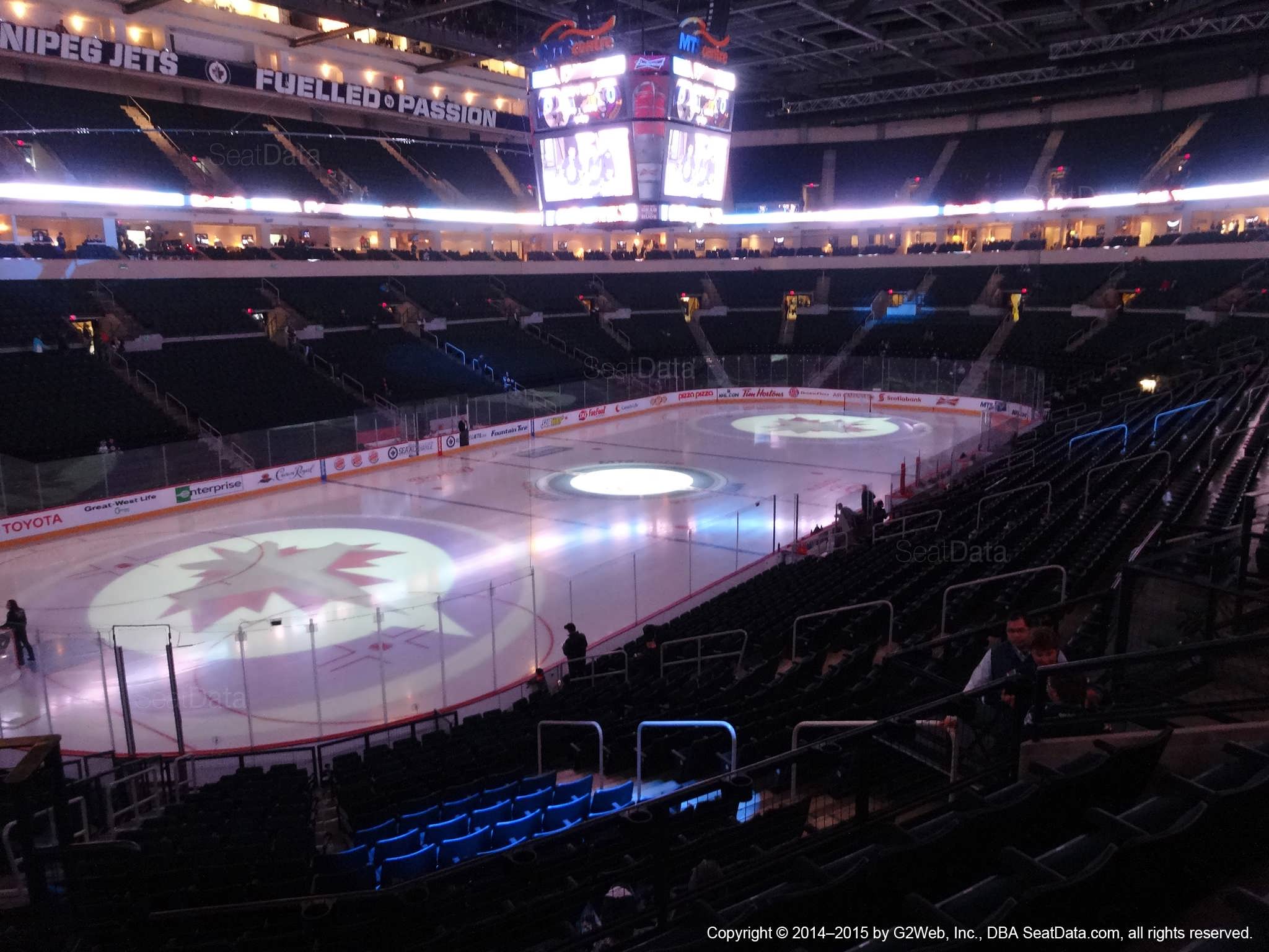 Seat view from section 222 at Bell MTS Place, home of the Winnipeg Jets
