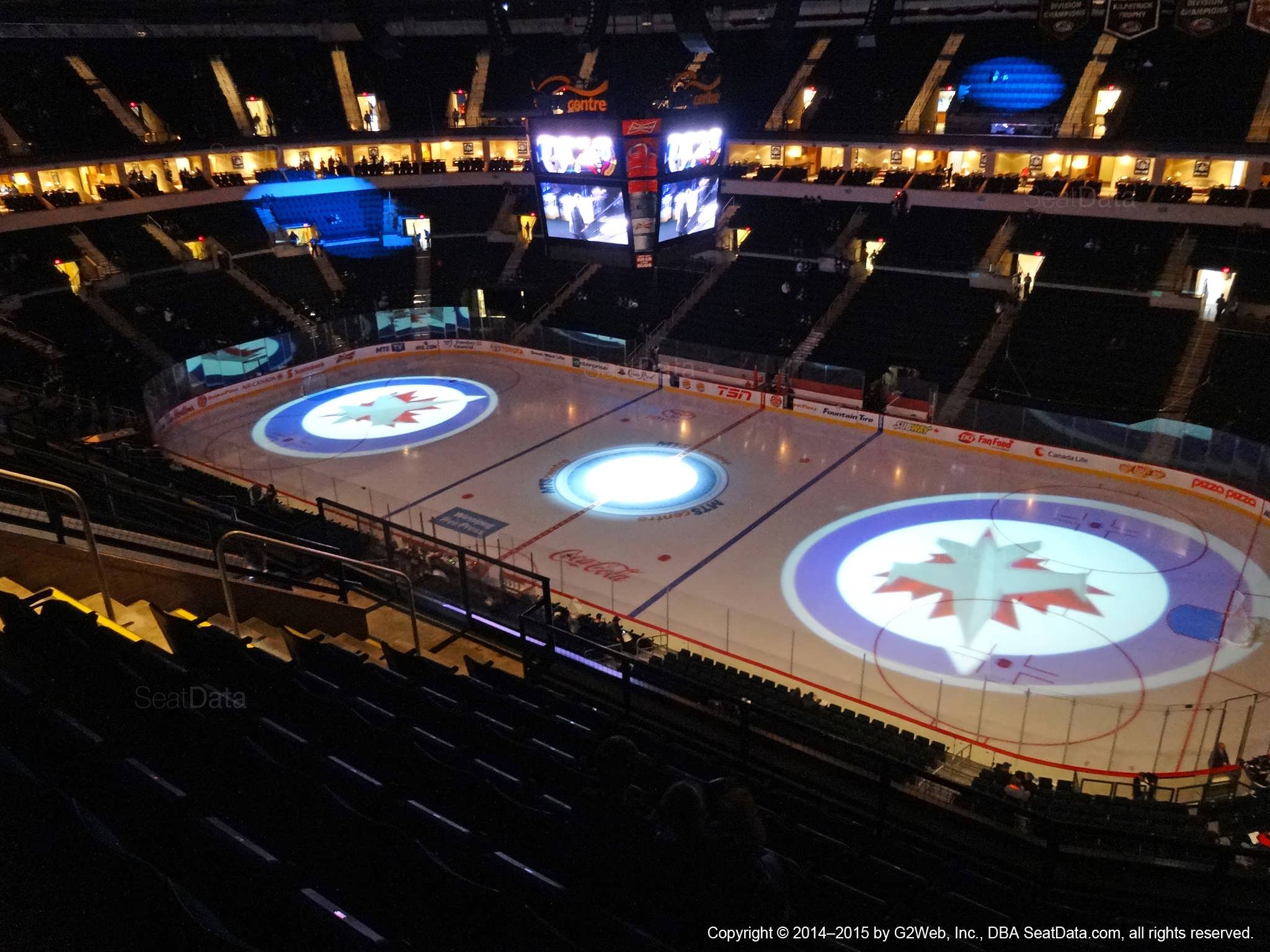 Seat view from section 303 at Bell MTS Place, home of the Winnipeg Jets