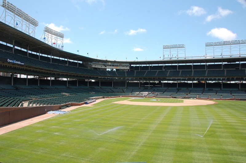 Photo taken from the Budweiser Patio at Wrigley Field. Home of the Chicago Cubs.