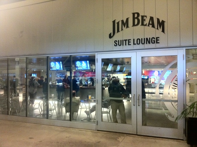 Photo of the Jim Beam Suite Lounge at Yankee Stadium.