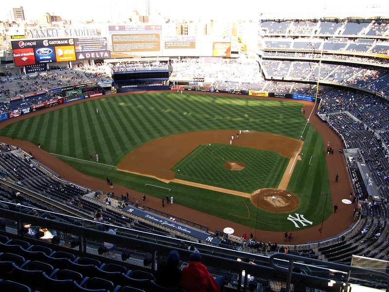 Photo taken from the terrace level seats at Yankee Stadium during a New York Yankees home game.