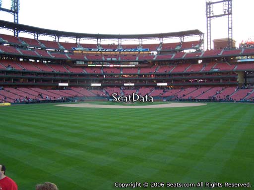 Seat view from bleacher section 101 at Busch Stadium, home of the St. Louis Cardinals