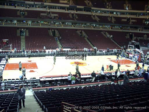 Seat view from section 102 at the United Center, home of the Chicago Bulls