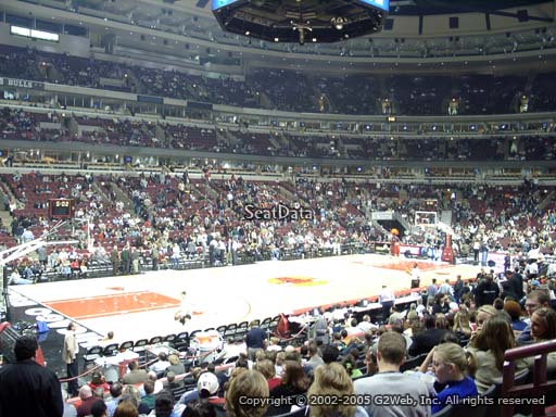 Seat view from section 103 at the United Center, home of the Chicago Bulls