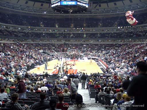Seat view from section 106 at the United Center, home of the Chicago Bulls