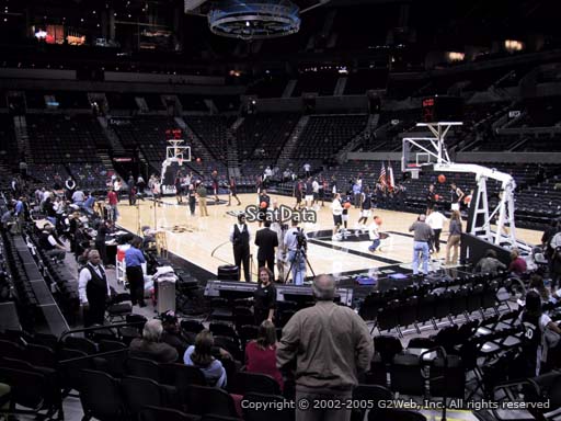 Seat view from Section 104A at the AT&T Center, home of the San Antonio Spurs