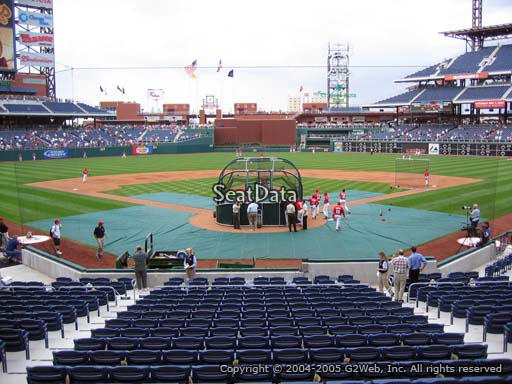 Seat view from section D at Citizens Bank Park, home of the Philadelphia Phillies