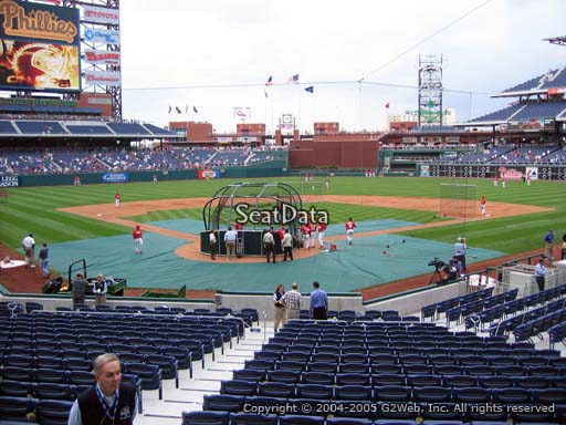 Seat view from section E at Citizens Bank Park, home of the Philadelphia Phillies