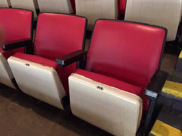 Photo of the old Seats at Joe Louis Arena in Detroit, Michigan.