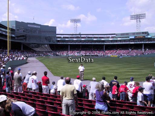 Seat view from right field box section 86 at Fenway Park, home of the Boston Red Sox