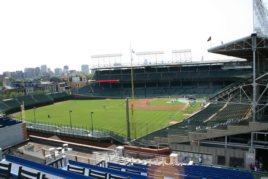 View of Wrigley Field from the Beyond the Ivy Rooftop - 1048 Waveland.