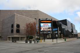 Exterior photo of the BMO Harris Bradley Center, home of the Milwaukee Bucks.