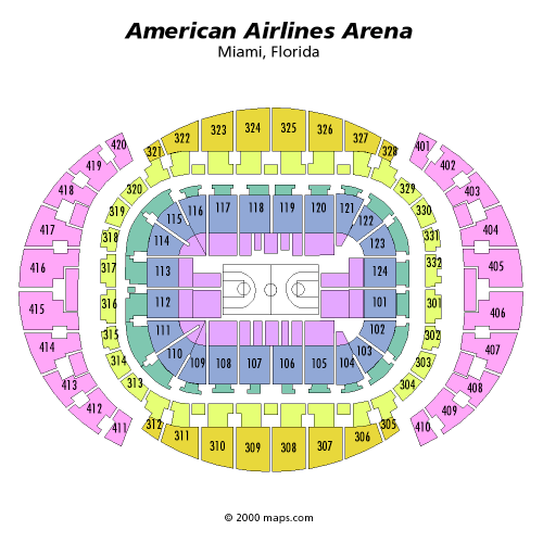 American Airlines Arena Seating Chart, Views & Reviews Miami Heat