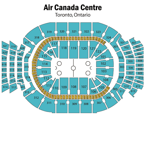 Scotiabank Arena Seating Chart, Toronto Maple Leafs.