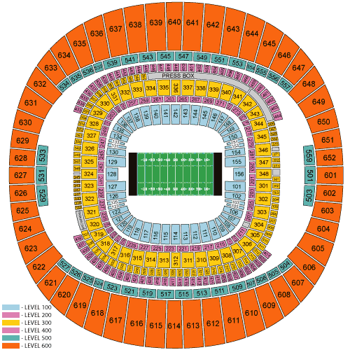 Mercedes-Benz Superdome Seating Chart, New Orleans Saints.