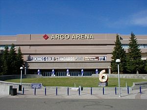 Exterior photo of ARCO Arena, former home of the Sacramento Kings.