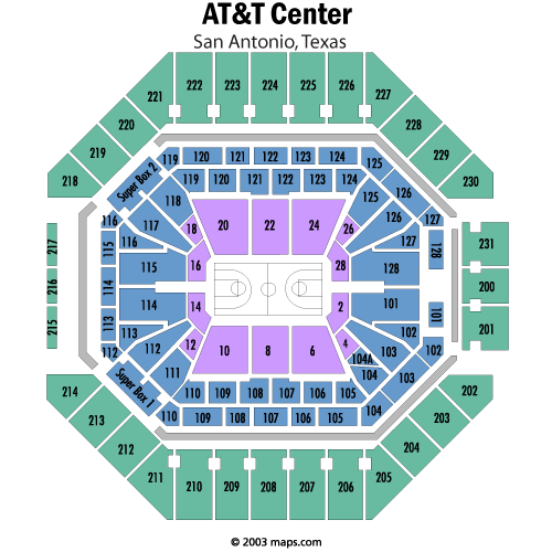 Spurs Seating Chart