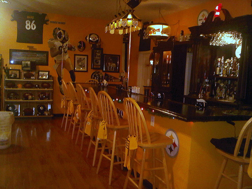 Photo of a Pittsburgh Steelers man cave 1.