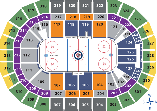 Bell MTS Place Seating Chart, Winnipeg Jets.