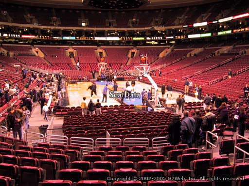 Seat view from section 106 at the Wells Fargo Center, home of the Philadelphia 76ers