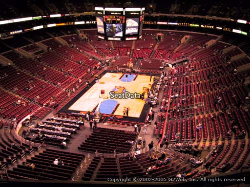 Seat view from section 220 at the Wells Fargo Center, home of the Philadelphia 76ers
