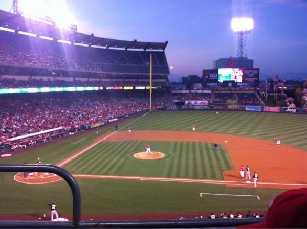 Seat view from section 333 at Angel Stadium of Anaheim, home of the Los Angeles Angels of Anaheim
