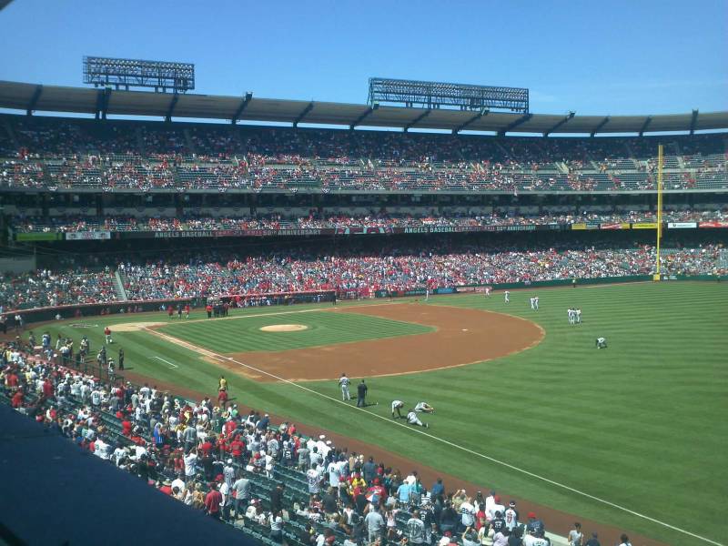 Seat view from section 344 at Angel Stadium of Anaheim, home of the Los Angeles Angels of Anaheim