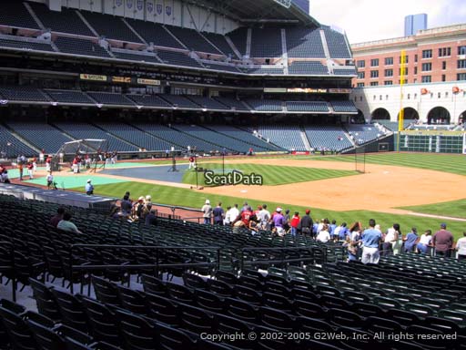 Seat view from section 128 at Minute Maid Park, home of the Houston Astros