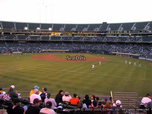 Seat view from section 137 at Oakland Coliseum, home of the Oakland Athletics