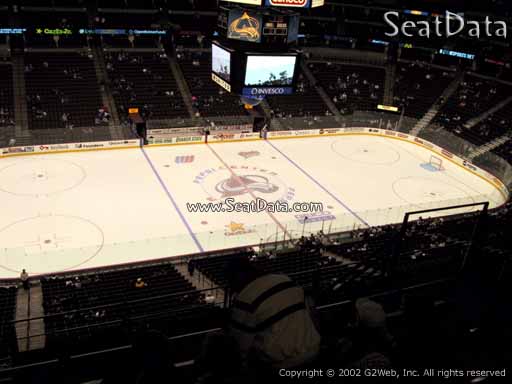 Seat view from section 345 at the Pepsi Center, home of the Colorado Avalanche