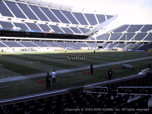Seat view from section 114 at Soldier Field, home of the Chicago Bears