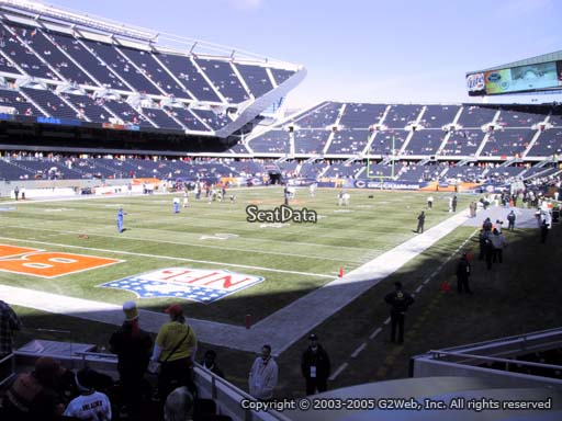 Seat view from section 119 at Soldier Field, home of the Chicago Bears