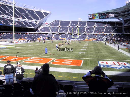 Seat view from section 121 at Soldier Field, home of the Chicago Bears