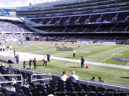 Seat view from section 132 at Soldier Field, home of the Chicago Bears