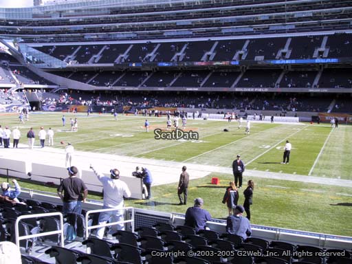 Seat view from section 133 at Soldier Field, home of the Chicago Bears