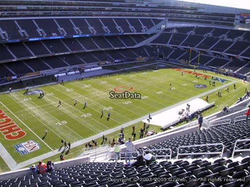 Seat view from section 443 at Soldier Field, home of the Chicago Bears