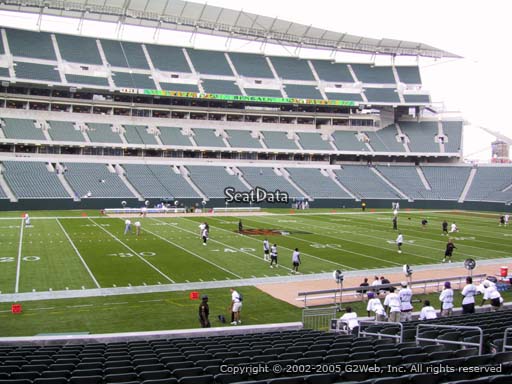 Seat view from section 112 at Paul Brown Stadium, home of the Cincinnati Bengals