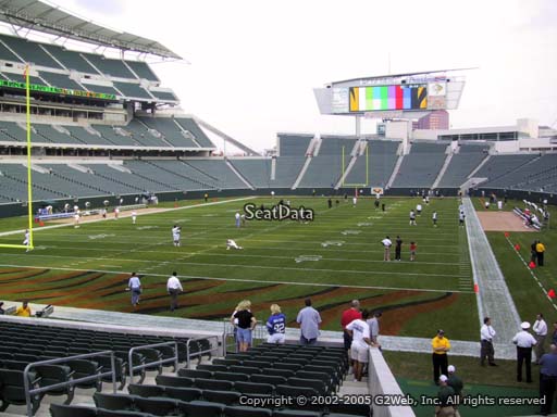 Seat view from section 122 at Paul Brown Stadium, home of the Cincinnati Bengals