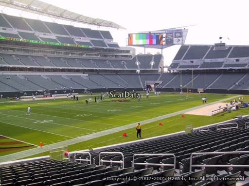 Seat view from section 148 at Paul Brown Stadium, home of the Cincinnati Bengals