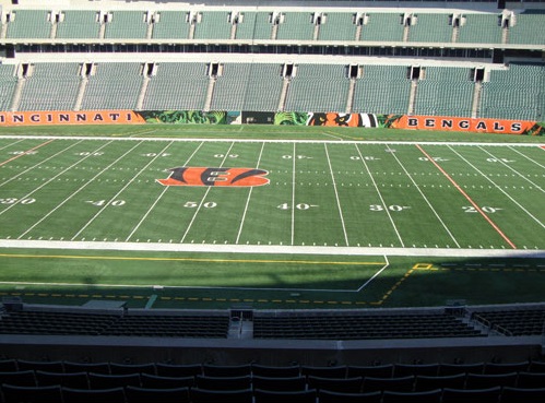 Seat view from section 209 at Paul Brown Stadium, home of the Cincinnati Bengals