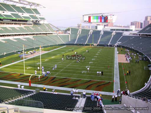 Seat view from section 222 at Paul Brown Stadium, home of the Cincinnati Bengals