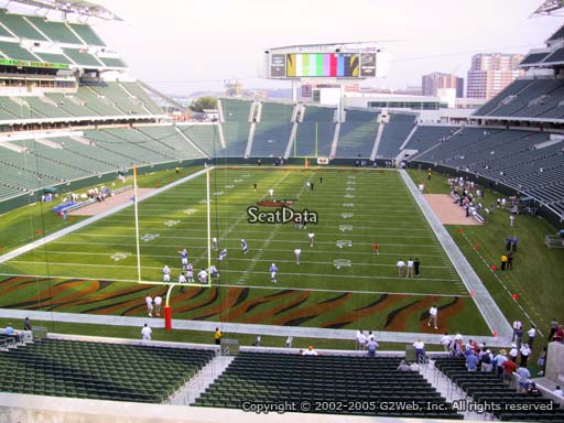 Seat view from section 224 at Paul Brown Stadium, home of the Cincinnati Bengals