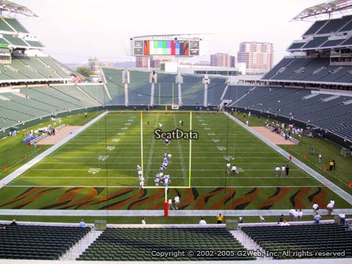 Seat view from section 226 at Paul Brown Stadium, home of the Cincinnati Bengals